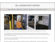 Tablet Screenshot of ixlmanufacturing.com.au